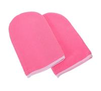 LRXIYODE Paraffin Wax Mittens for Hand Spa with Loop Closure Thickened Heat Retention Gloves for Moisturizing Care Lightweight Comfortable Liners for Hot Wax Treatments Stylish Rose Red