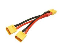 LRXIYODE Parallel Battery Connector Cable Dual Extension for Xt60 Compatible Rc Battery Packs, Parallel Connection Cable for Remote Control Models and Diy Electronics