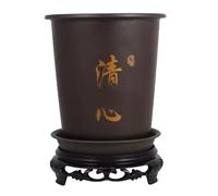 LRXIYODE Plastic Bonsai Flower Pot with Tray for Plants and Flowers, Rounded Abs Material, Comfortable and Breathable Design, for Balcony and Office Gardening