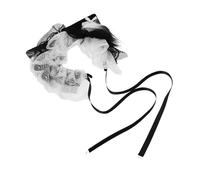 LRXIYODE Plush Fuzzy Hair Accessory with Bowknot Lace for Women Elegant Lolita Style for Cosplay Parties Creative Outfits Comfortable Fit for Year Fun