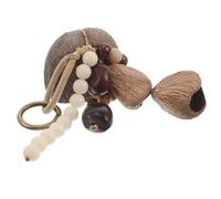 LRXIYODE Portable African Nutshell Shaker Bell Soothing Vibrations, Traditional Music Percussion Instrument for Yoga Sessions and Meditation, Bag Accessory for Lovers of Tribal Sound