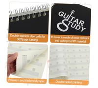 LRXIYODE Portable Guitar Sheet Music Notebook Six-string Score Book for Beginners Ink-resistant Music Journal with Coil Binding for Writing and Practice