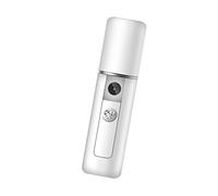 LRXIYODE Portable Handheld Nano Mist Sprayer Mini Face Spray Device for Deep Skin Moisturizing Compact Lightweight USB Facial Humidifier for Dry Skin Care and Makeup Setting White