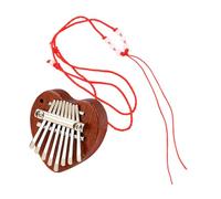 LRXIYODE Portable Heart Shaped Kalimba Key Finger Piano for Adults Beginners Wooden Music Instrument with Rich Sound Compact Design for at Parties Performances