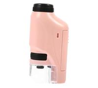 LRXIYODE Portable Microscope Educational Tool Plastic Biological Science Experiment Supply for Students Outdoor Handheld Zoom Lens for Specimen Viewing and Learning