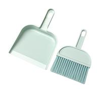 LRXIYODE Portable Mini Desk Broom and Dustpan Set PP Compact Cleaning Kit with Fine Bristle Brush for Desktop Keyboard and Small Surface Dust Removal Nordic Blue