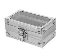 LRXIYODE Portable Nail Drill Bit Holder Silver Slot Nail Bit Storage Box Organizer and Home Use