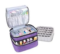 LRXIYODE Portable Oxford Cloth Essential Oils Storage Bag with Handle Nail Polish Organizer Pouch Carrying Case for Cosmetics and Roller Bottles Travel-Friendly Cosmetic Holder for Women