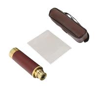 LRXIYODE Portable Pirate Retro Telescope Monocular with 25x30 High Magnification, Copper and Leather Material, for Hunting and Cosplay with Storage Bag Included