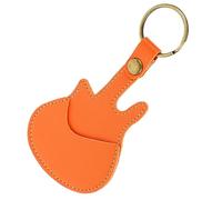 LRXIYODE Portable PU Leather Guitar Plectrum Bag Durable Key Chain Storage Case for Guitar Picks Accessories and Items for Musicians The Go