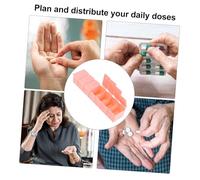 LRXIYODE Portable Weekly Medicine Organizer with Individual Compartments and Lids Compact Travel Pill Box for Home Go Medication Storage Secure and Pill Dispenser in Pink