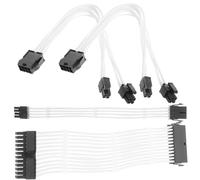 LRXIYODE Power Supply Cable Extension Kit with for Atx Pcie GPU Pin CPU Sleeved Modular and Non-modular PC Power Cords Flexible Bendable