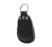 LRXIYODE Practical Cowhide Guitar Pick Storage Pouch Durable Black Plectrum Bag for Organizing Guitar Picks Portable Design for Guitar Lovers Quality