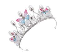 LRXIYODE Princess Crown Headband for Girl Crown Headpiece Sparkling Stones Hair Accessories for Festival Outfit and Birthday Party
