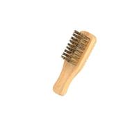 LRXIYODE Professional Double-sided Bristle Beard Styling Brush with Convenient Wooden Handle, Portable Beard Brush Designed for Men to Shape and Groom Facial Hair Effectively