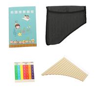 LRXIYODE Professional Educational Pan Flute 18 Pipes Double Row Cream White c Key Panpipes for School Music Learning and Performance