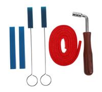 LRXIYODE Professional Piano Tuning Tool with Rubber Mutes Felt Strips and Tape for Keyboard Accessories Stainless Steel Wrench with Wooden Handle for Accurate Piano Temperament