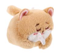 LRXIYODE Pull String Tail Wagging Plush Dog Doll Keychain Pendant Cute Brown Shiba Inu Bag Decor for Birthday Party Wedding
