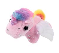 LRXIYODE Pull Tail Wagging Unicorn Plush Pendant Soft Cartoon Doll for Tote Bags Keychains Birthday Wedding Gift Accessory Pink Rainbow Mane Plush
