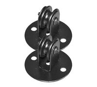 LRXIYODE Pulley System Ceiling Mounted 2pcs Iron Lifting Pulley Block for Hanging Lamp and Light Rope, Suitable for Interior Decoration and Kitchen Use