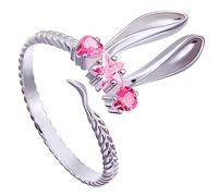 LRXIYODE Rabbit Ear Open Ring for Women Bunny Design Jewelry Fashion Accessory for Teens and Young Adults for Parties and Everyday Wear