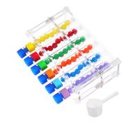 LRXIYODE Rainbow Color Sorting Educational Fine Motor Skills Kit with Test Tubes Counting Beads and Scoops for Preschool Stem Learning and Sensory Development