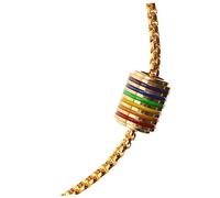 LRXIYODE Rainbow Pendant Necklace Inspirational Equality Jewelry Cylindrical Stainless Steel Charm Fashionable Gold Rainbow Pendant for Friendship Women