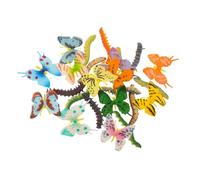 LRXIYODE Realistic Plastic Insect Figurines Montessori-inspired Caterpillar Butterfly for Safe Lightweight Bugs for Early Learning Imaginative Play Cognitive Development