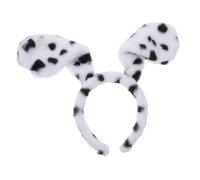 LRXIYODE Realistic Plush Dalmatian Dog Ears Headband for Adults Soft Comfortable Wildlife Animal Headwear for Halloween Cosplay Costume Parties and Themed Performances