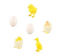 LRXIYODE Realistic Simulation Poultry Molds with Squeaky Chicks Ducks and Eggs Educational Life Cycle Figurines Cognition for and Animal Teaching Models