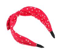 LRXIYODE Red Bowknot Hair Band with Adorable Bunny Ears Wide Fabric Headband for Women Lightweight Hair Hoop Accessory for Daily Wear Parties and Special Events