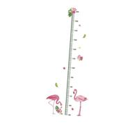 LRXIYODE Removable Flamingo Height Chart Wall Decal for Measuring Sticker for Boy Girl Bedrooms Nurseries Smooth Surfaces Easy Peel and Reuse Growth Ruler