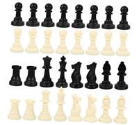 LRXIYODE Replacement Plastic International Chess Pieces for Board Games King Height Portable Chess Accessories for Missing Pieces Replacement Suitable for Tournament and Family Play