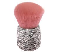 LRXIYODE Retractable Mushroom Head Face Powder Brush with Plastic Handle, Easy to Use Makeup Blending Brush for On-the-go Touchups and Travel, Soft Delicate Bristles for Blush