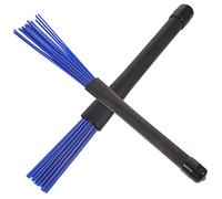 LRXIYODE Retractable Nylon Wire Drum Brushes Blue Practical Jazz Snare Drum Percussion Brush Set for Beginners