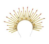 LRXIYODE Retro Headband Crown Gothic Style Gold for Adults Women Halloween Cosplay Party Hair Band Festive Headdress