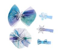 LRXIYODE Rhinestone Bowknot Hair Clips Set 5Pcs Sparkly Hair Accessories for Women and Girls Decorative Bling for Ponytails and Updos