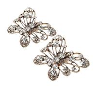LRXIYODE Rhinestone Butterfly-Shaped Shoe Clips for Women’s Heels Detachable Crystal Buckle Accessories Fit Wedding Bridal Shoe Decorations Elegant Insect Motif with Sparkling Rhinestones