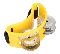 LRXIYODE Rhythm Percussion Bell for Durable Yellow Foot Tambourine Musical Instrument for Drumming Parties and Games Engaging for Create Sound and Enjoy Music