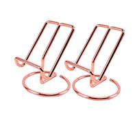 LRXIYODE Rose Gold Wrought Iron Electroplated Phone Brackets Compact Tablet Stands Elegant Desktop Holders for Office and Home Tablet Storage Racks