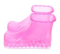 LRXIYODE Rosy PVC Foot Bath Shoes High Tube Household Massage Footwear for Circulation and Flow Improvement with Non Slip Sole Health Preservation Spa Shoes