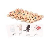 LRXIYODE Rotatable Alphabet Blocks Montessori Letter for Educational Puzzle Building Blocks Enhance Cognitive Skills and Hand-eye Coordination Learning