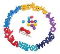 LRXIYODE Russian Alphabet Beading Educational for Fun Learning Puzzle for Early Childhood Development Motor Skills Bright Colors Engaging Design