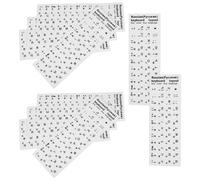LRXIYODE Russian Keyboard Stickers and Ultrathin Design with Pvc Material 10pcs Non-glare White Letters Easy Application and Removal for Computer and Laptop Keyboards for Office and Home