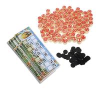 LRXIYODE Russian Lotto Set with Chess Game Supplies for Adults Reusable Board Game for Social Skills and Cognitive Development