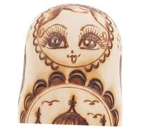 LRXIYODE Russian Matryoshka Dolls Wooden Nesting Dolls with Doubleheaded Eagle Pattern for Gifts and Home Decoration Hand Painted DIY Craft Idea