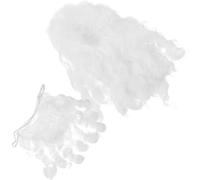 LRXIYODE Santa Beard and Wig Set with White Fiber and Cloth Material, Elastic Bands for Comfortable Wearing, for Christmas Party and Holiday Occasion Dressing