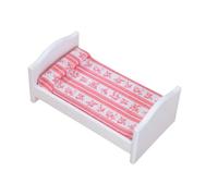 LRXIYODE Scale Doll House Furniture Chic Red and White Striped Design for Mini Bedroom Decor Lightweight Made Accessory for DIY Dollhouse Collectors