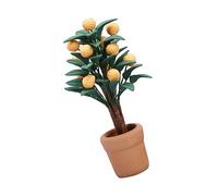 LRXIYODE Scale Doll House Tiny Bonsai Plant Mini Garden Decor for Dollhouse Accessories Realistic Artificial Potted Tree Ornament with Smooth Surface and Vivid Detail