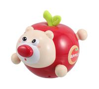 LRXIYODE Sensory Teething with Soft Chewable Material Apple-Shaped Wobble Tumbler for Neck Muscle Development Hand-Eye Coordination and Early Educational Growth for Boy Girl Months